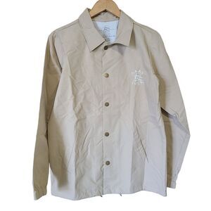 Hard Luck Beige Button-Up Nylon Collared Jacket Men’s Size XS NWOT